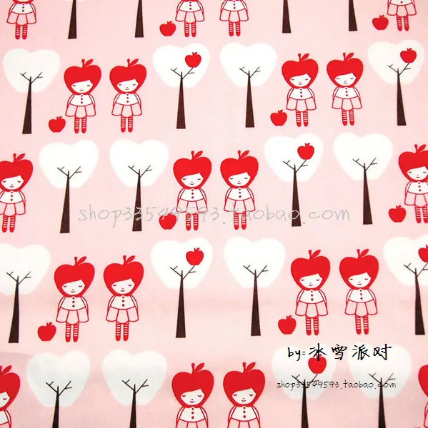 140X100cm Red Apple Girls Apple Trees Apples Pink Polyester Cotton Fabric Girl Clothes Quilting Curtain Cushion Cover DIY-BK003
140X100cm Red Apple Girls Apple Trees Apples Pink Polyester Cotton Fabric Girl Clothes Quilting Curtain Cushion Cover DIY-BK003