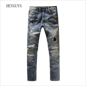 NAGRI 2020 New Men's fashion vintage hole ripped biker jeans Male casual slim patch high quality denim pants Long trousers
NAGRI 2020 New Men's fashion vintage hole ripped biker jeans Male casual slim patch high quality denim pants Long trousers