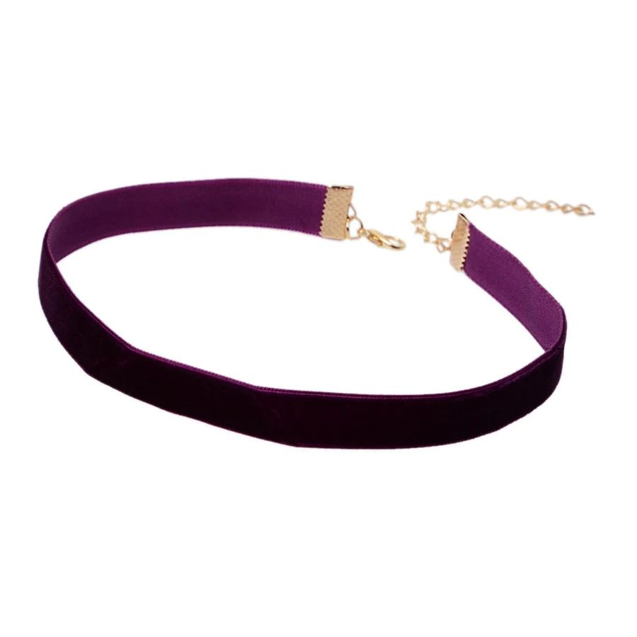 Gothic Retro Elegant Purple Velvet Choker Necklace Simple Jewelry Accessories Handmade Women Chocker Neclaces collier ras du cou
Gothic Retro Elegant Purple Velvet Choker Necklace Simple Jewelry Accessories Handmade Women Chocker Neclaces collier ras du cou