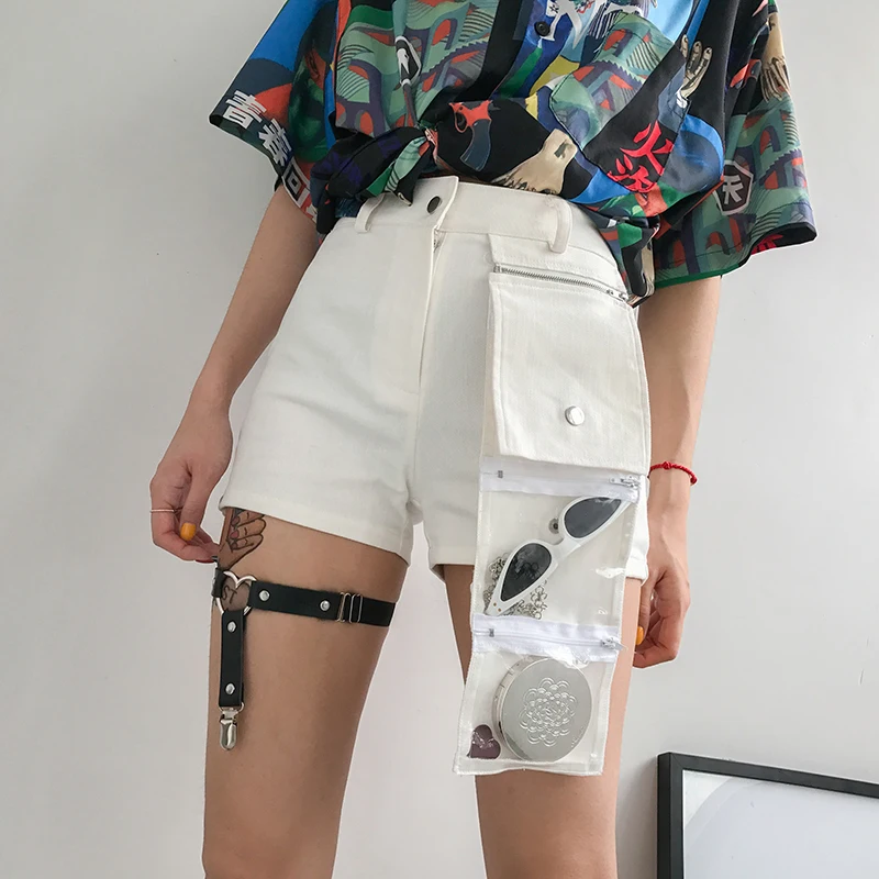 Waatfaat White Fold Pocket Harem Short Pants Women Summer Casual High Waist Shorts Cargo Streetwear Cotton Ladies Shorts 2019
Waatfaat White Fold Pocket Harem Short Pants Women Summer Casual High Waist Shorts Cargo Streetwear Cotton Ladies Shorts 2019