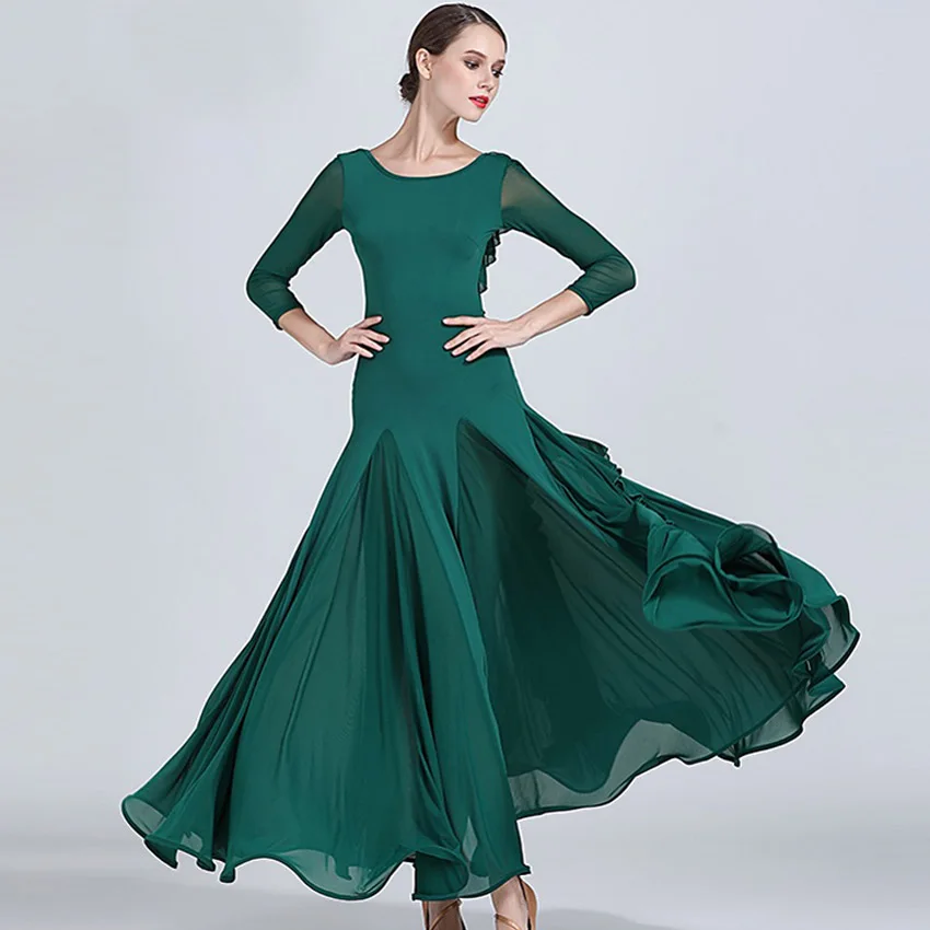 Ballroom Dance Competition Dresses High Quality Long Sleeve Flamenco Skirt Women Stage Ballroom Dress red green yellow
Ballroom Dance Competition Dresses High Quality Long Sleeve Flamenco Skirt Women Stage Ballroom Dress red green yellow