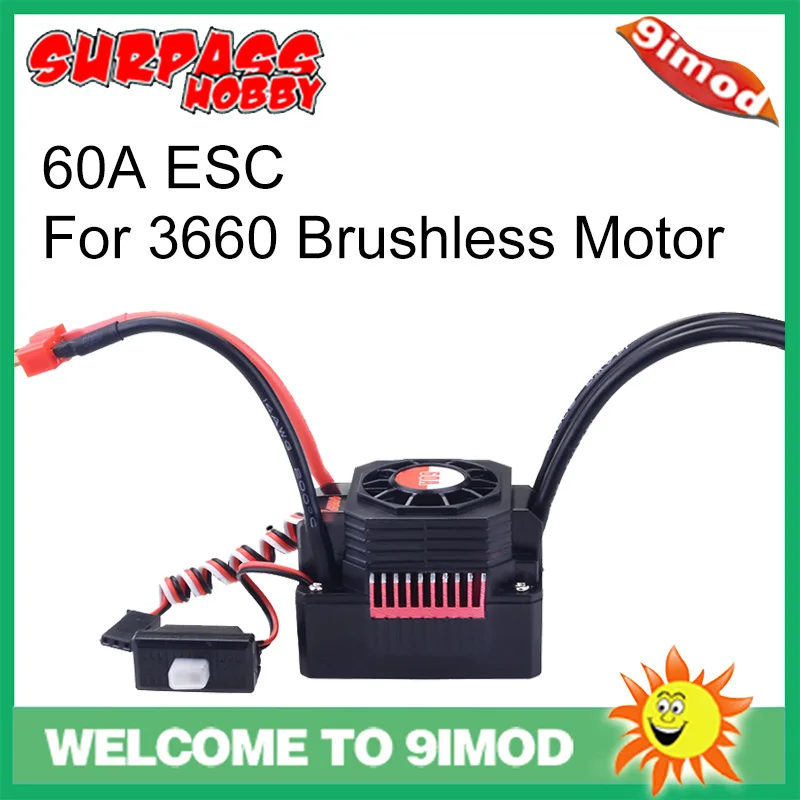 Водонепроницаемый Электрический регулятор скорости SURPASS HOBBY KK 60A ESC для