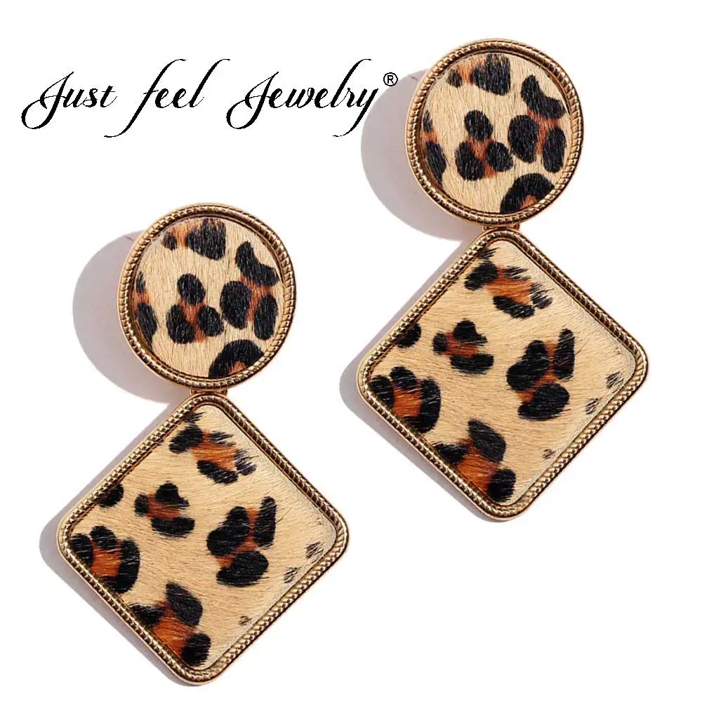 JUST FEEL Trend Women Brand Design za Leopard Geometric Square Metal Dangle Drop EarringsFashion Female Party Jewelry pendientes
JUST FEEL Trend Women Brand Design za Leopard Geometric Square Metal Dangle Drop EarringsFashion Female Party Jewelry pendientes