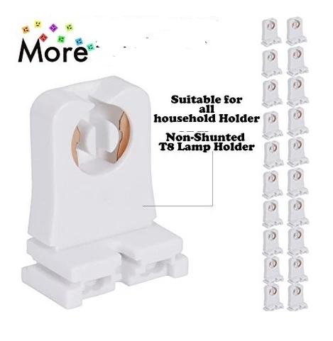 50pcs Non-shunted T8 Lamp Holder Socket Tombstone for LED Fluorescent Tube Replacements Turn-type Lampholder Medium Bipin Socket
50pcs Non-shunted T8 Lamp Holder Socket Tombstone for LED Fluorescent Tube Replacements Turn-type Lampholder Medium Bipin Socket