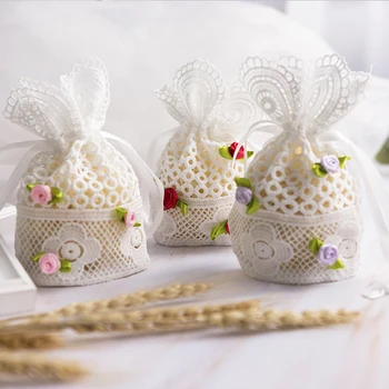25Pcs/lot New Drawstring candy bag candy box Hand-held wedding gift bags Lace Dream Flowers goodie Packaging bag party supplies
25Pcs/lot New Drawstring candy bag candy box Hand-held wedding gift bags Lace Dream Flowers goodie Packaging bag party supplies