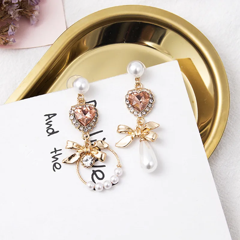 Fashion Rhinestone Heart Asymmetry Bowknot Pendientes Geometric Round Circle Water Drop Pearl Earrings For Women Jewelry 5C2005
Fashion Rhinestone Heart Asymmetry Bowknot Pendientes Geometric Round Circle Water Drop Pearl Earrings For Women Jewelry 5C2005