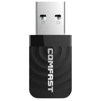 COMFAST CF-812AC Mini USB 3.0 Wireless Network Card 1300Mbps Ethernet WiFi Dongle Adapter Receiver 802.11 b/g/n 5.8/2.4GHz Dual
COMFAST CF-812AC Mini USB 3.0 Wireless Network Card 1300Mbps Ethernet WiFi Dongle Adapter Receiver 802.11 b/g/n 5.8/2.4GHz Dual