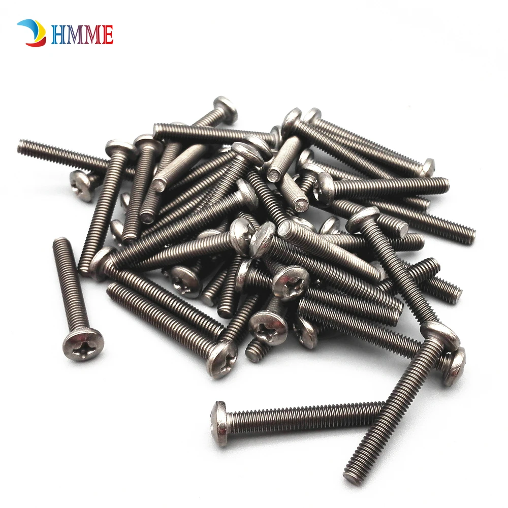 Titanium Bolts Hex M1.4 M1.6 x3/4/5/6/8/10 Round Cross Head Machine screws Ti Bolt Allen Drive Titanium Screws Ti Fastener GB818
Titanium Bolts Hex M1.4 M1.6 x3/4/5/6/8/10 Round Cross Head Machine screws Ti Bolt Allen Drive Titanium Screws Ti Fastener GB818