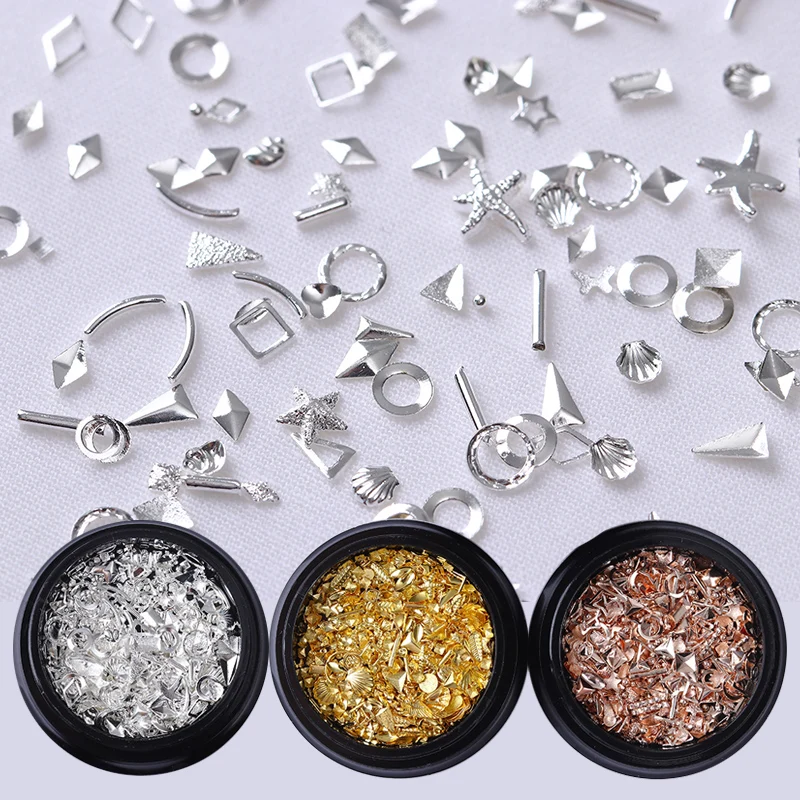 Rose Gold Silver Rivet Star Shell Round Nail Studs 3D Nail Decoration Square Manicure DIY Nail Art Accessories
Rose Gold Silver Rivet Star Shell Round Nail Studs 3D Nail Decoration Square Manicure DIY Nail Art Accessories