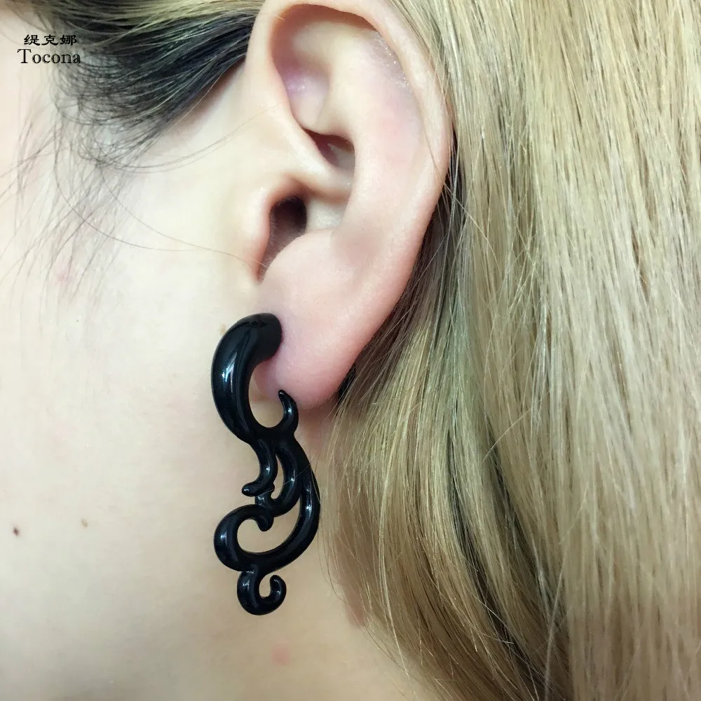 Tocona Vintage Punk Hollow Out Earrings for Women Black Resin Swirl Earring Irregluar Spiral Winding Ear Jewelry 4484
Tocona Vintage Punk Hollow Out Earrings for Women Black Resin Swirl Earring Irregluar Spiral Winding Ear Jewelry 4484