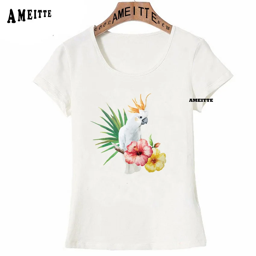 Australian Cockatoo White Hibiscus Watercolor Palm leaves Print T-Shirt Fashion Women T-Shirt Cute Girl Casual Tops Summer Tees
Australian Cockatoo White Hibiscus Watercolor Palm leaves Print T-Shirt Fashion Women T-Shirt Cute Girl Casual Tops Summer Tees