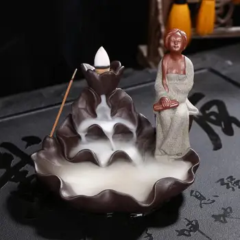 Beauty Lady Ceramic Smoke Backflow Incense Burner Lotus Shell Incense Censer Waterfall Aromatherapy Home Decors Stick Holder
Beauty Lady Ceramic Smoke Backflow Incense Burner Lotus Shell Incense Censer Waterfall Aromatherapy Home Decors Stick Holder