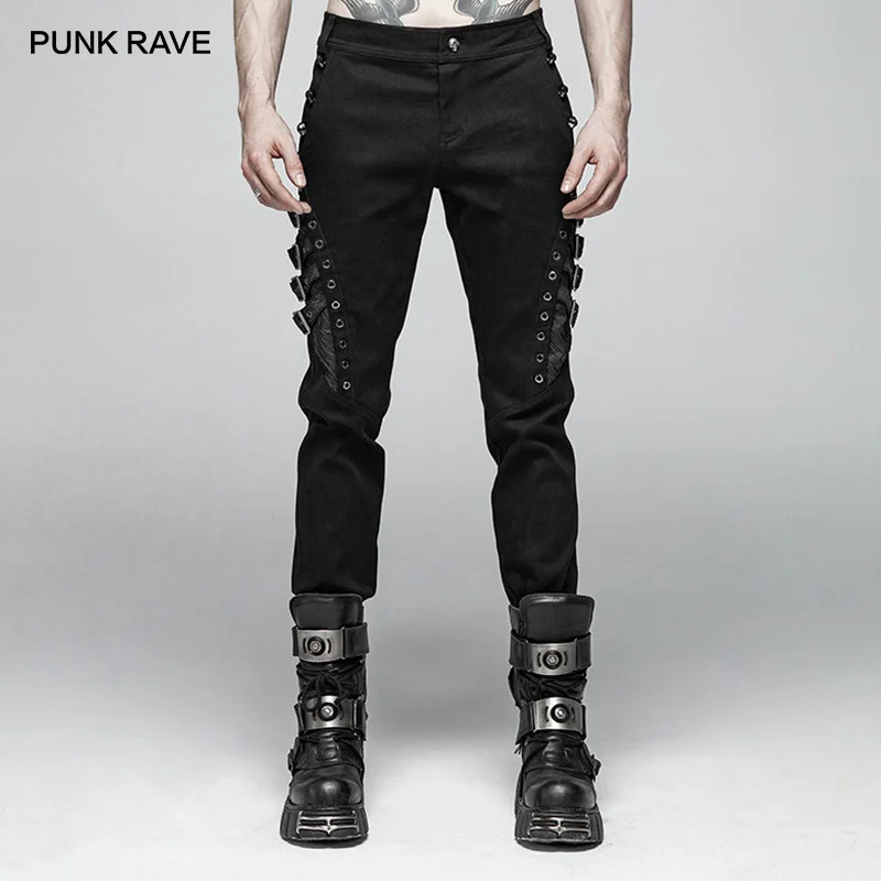 PUNK RAVE Men Punk Rock Personality Long Pants Fashion Casual Men Gothic Rivet Pants Streetwear Men Cotton Pencil Pants
PUNK RAVE Men Punk Rock Personality Long Pants Fashion Casual Men Gothic Rivet Pants Streetwear Men Cotton Pencil Pants