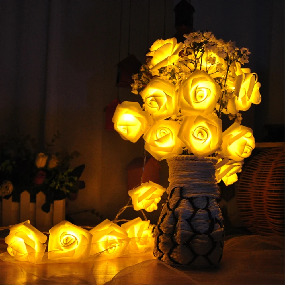 2M 20 LED Rose Flower Fairy String Lights Holiday Lighting Novelty Romantic Wedding Party Christmas Decoration Roses Lights
2M 20 LED Rose Flower Fairy String Lights Holiday Lighting Novelty Romantic Wedding Party Christmas Decoration Roses Lights