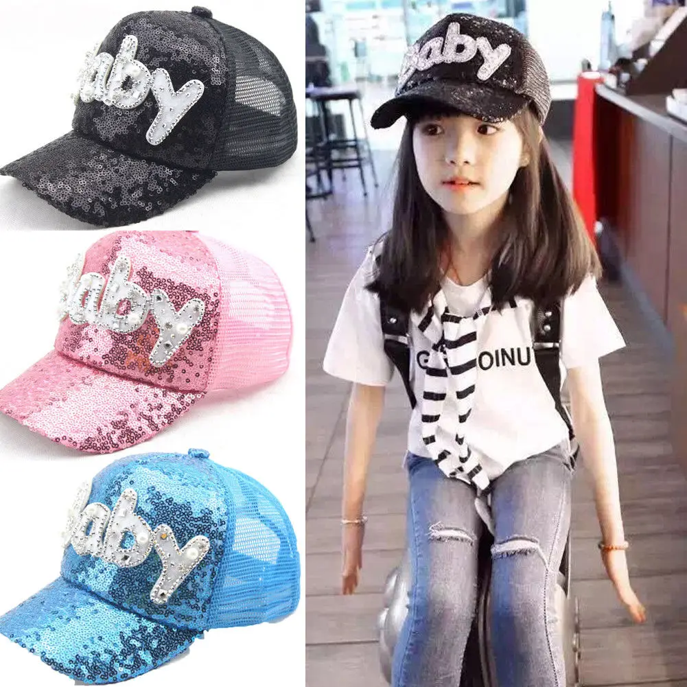 2018 Brand New Kids Girls Hat Baseball Cap Kids Sun Sequins Snapback Mesh Sports Summer Adjustable Fashion Hats Gifts
2018 Brand New Kids Girls Hat Baseball Cap Kids Sun Sequins Snapback Mesh Sports Summer Adjustable Fashion Hats Gifts