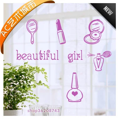New Cosmetics Vinyl Wall Sticker Perfume Girl Make Up Accessories Store Glass Window Decal Barthroom Decorative Decoration
New Cosmetics Vinyl Wall Sticker Perfume Girl Make Up Accessories Store Glass Window Decal Barthroom Decorative Decoration