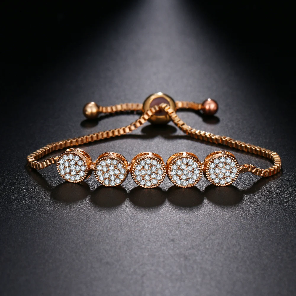 New Fashion Round Charm Bracelet For Women Bracelet & Bangle Adjustable Pulseras Mujer Micro Pave CZ Jewelry Gift
New Fashion Round Charm Bracelet For Women Bracelet & Bangle Adjustable Pulseras Mujer Micro Pave CZ Jewelry Gift