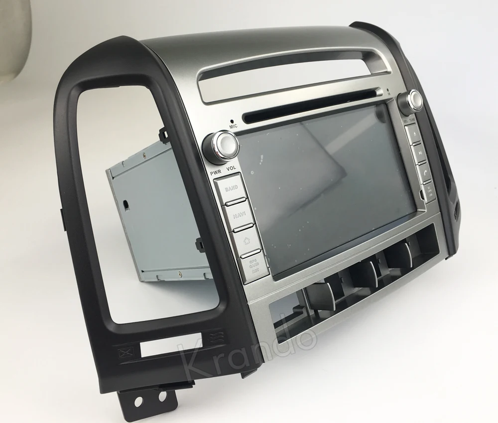 Krando Hyundai Santa Fe 4 hole Android car radio gps navigation multimedia system (1)
