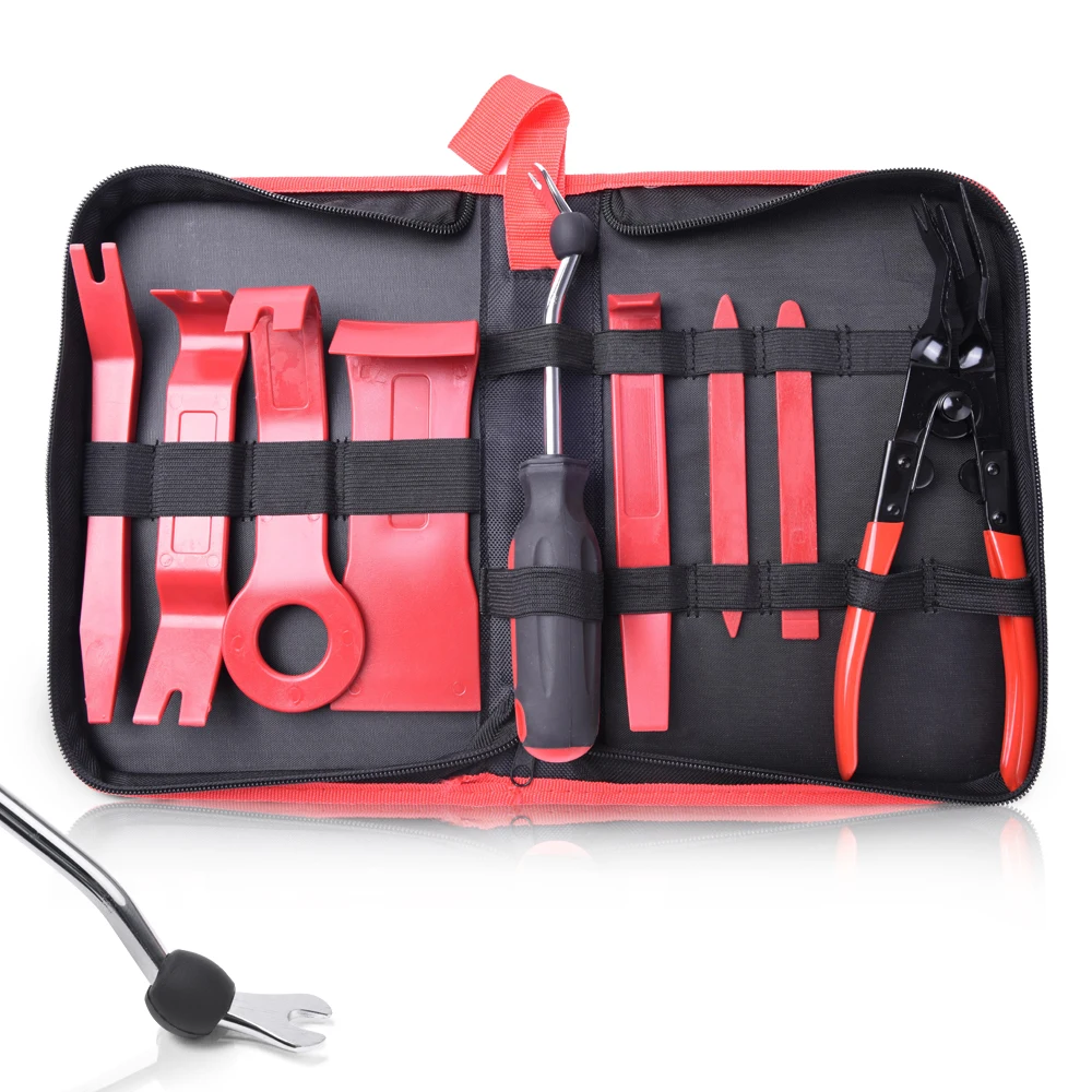 9pcs Set Car Metal Plastic Car Auto Trim Removal Tool Audio Speaker Door Panel Open Molding Set Kit Pouch Pry Tool Hand Tools
9pcs Set Car Metal Plastic Car Auto Trim Removal Tool Audio Speaker Door Panel Open Molding Set Kit Pouch Pry Tool Hand Tools