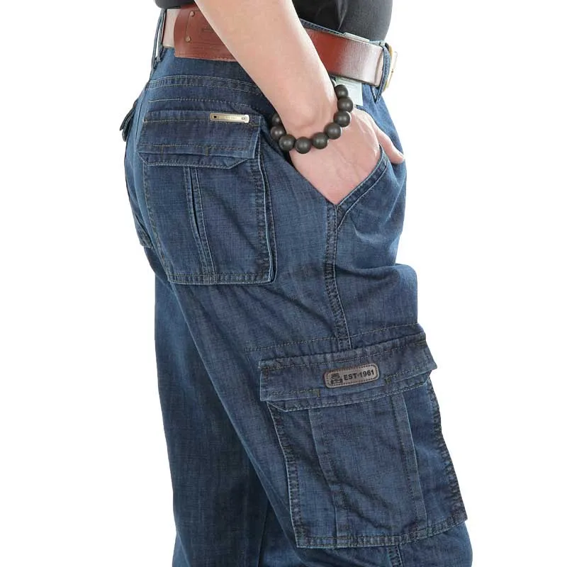Spring Summer Jeans Brand Cargo Pants with Big Pocket Men Denim Pants Casual Straight Loose Baggy Trousers Male Hip Hop Joggers
Spring Summer Jeans Brand Cargo Pants with Big Pocket Men Denim Pants Casual Straight Loose Baggy Trousers Male Hip Hop Joggers