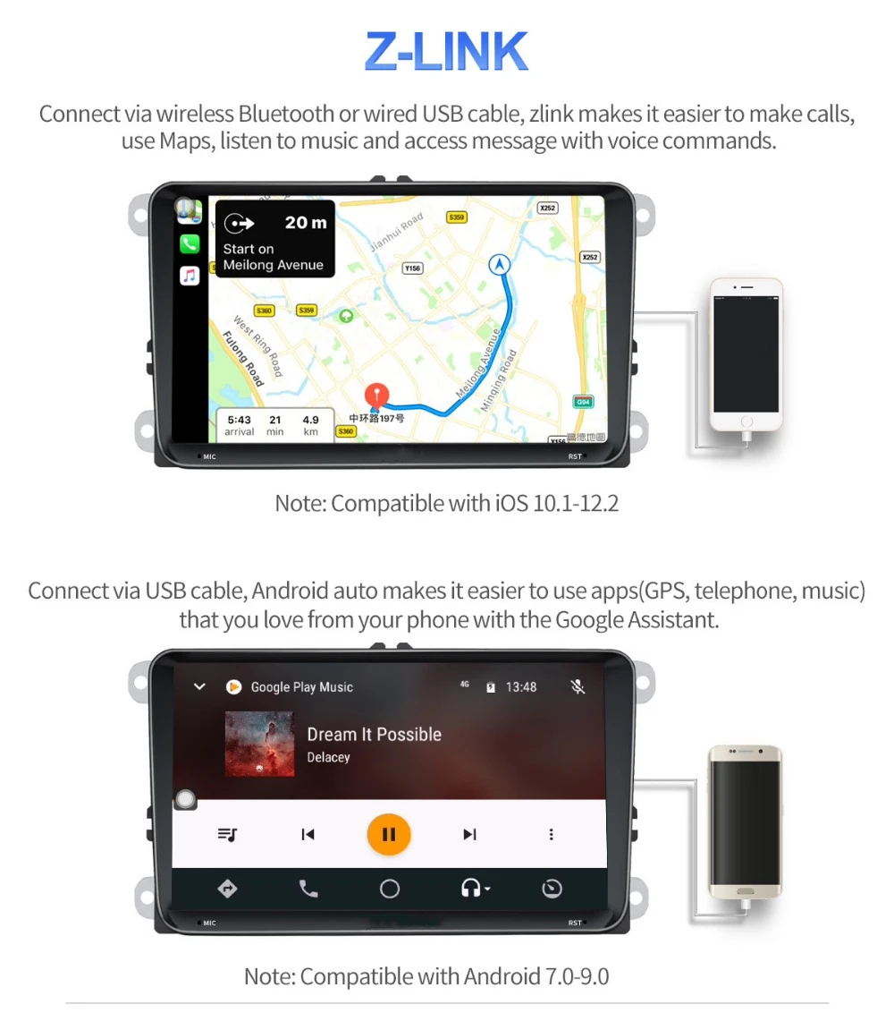 Best DSP Carplay 9" 2Din Android 8.1 Multimedia Radio for VW Octivia/Golf/Passat B6 B7/Polo/Skoda GPS SPDIF Subwoofer 4G SIM WiFi DAB 11