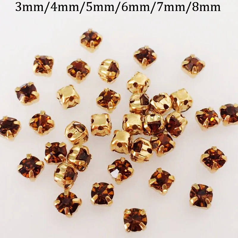 Yellow smoke color high quality glass sew on rhinestone gold claw,3mm/4mm/5mm/6mm/7mm/8mm
Yellow smoke color high quality glass sew on rhinestone gold claw,3mm/4mm/5mm/6mm/7mm/8mm
