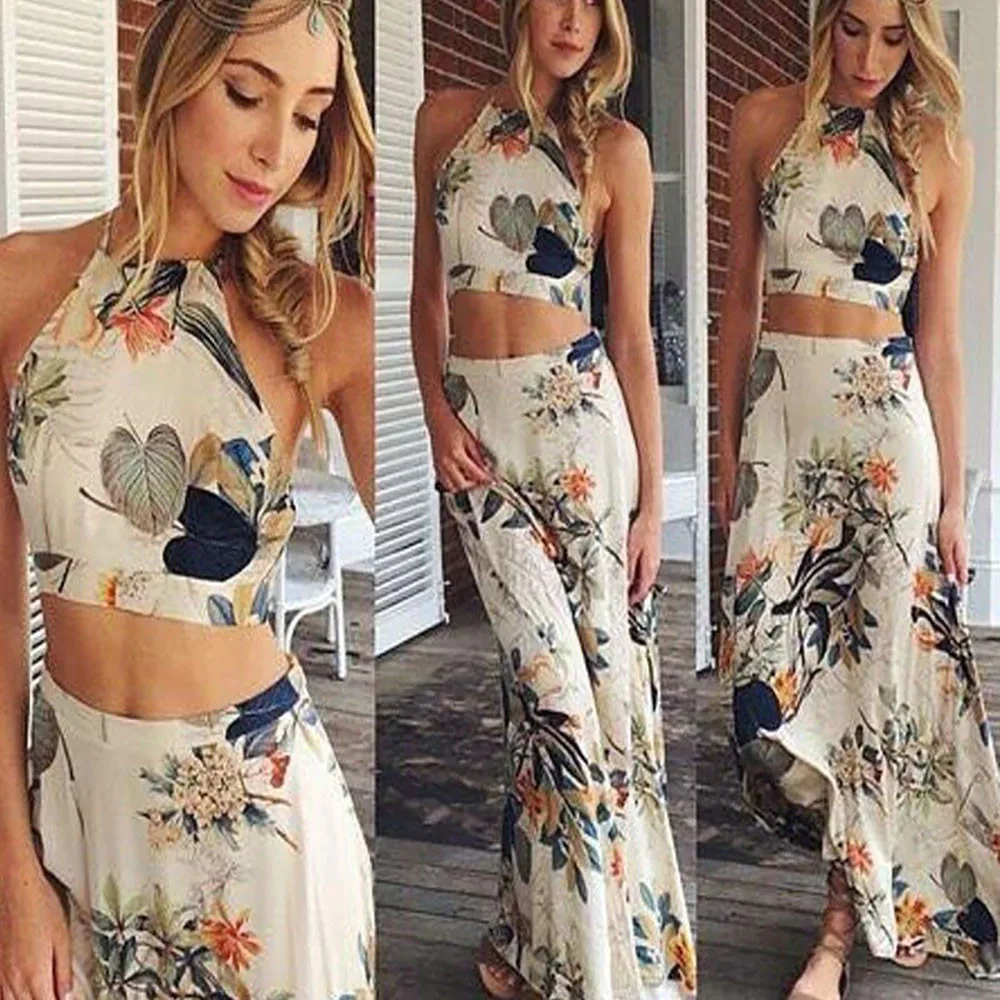2019 Summer New Fashion Sexy Women Strapless Two Pieces Dress Suit Set Tropical Print Tube Top&Maxi Skirt Set HX0124
2019 Summer New Fashion Sexy Women Strapless Two Pieces Dress Suit Set Tropical Print Tube Top&Maxi Skirt Set HX0124