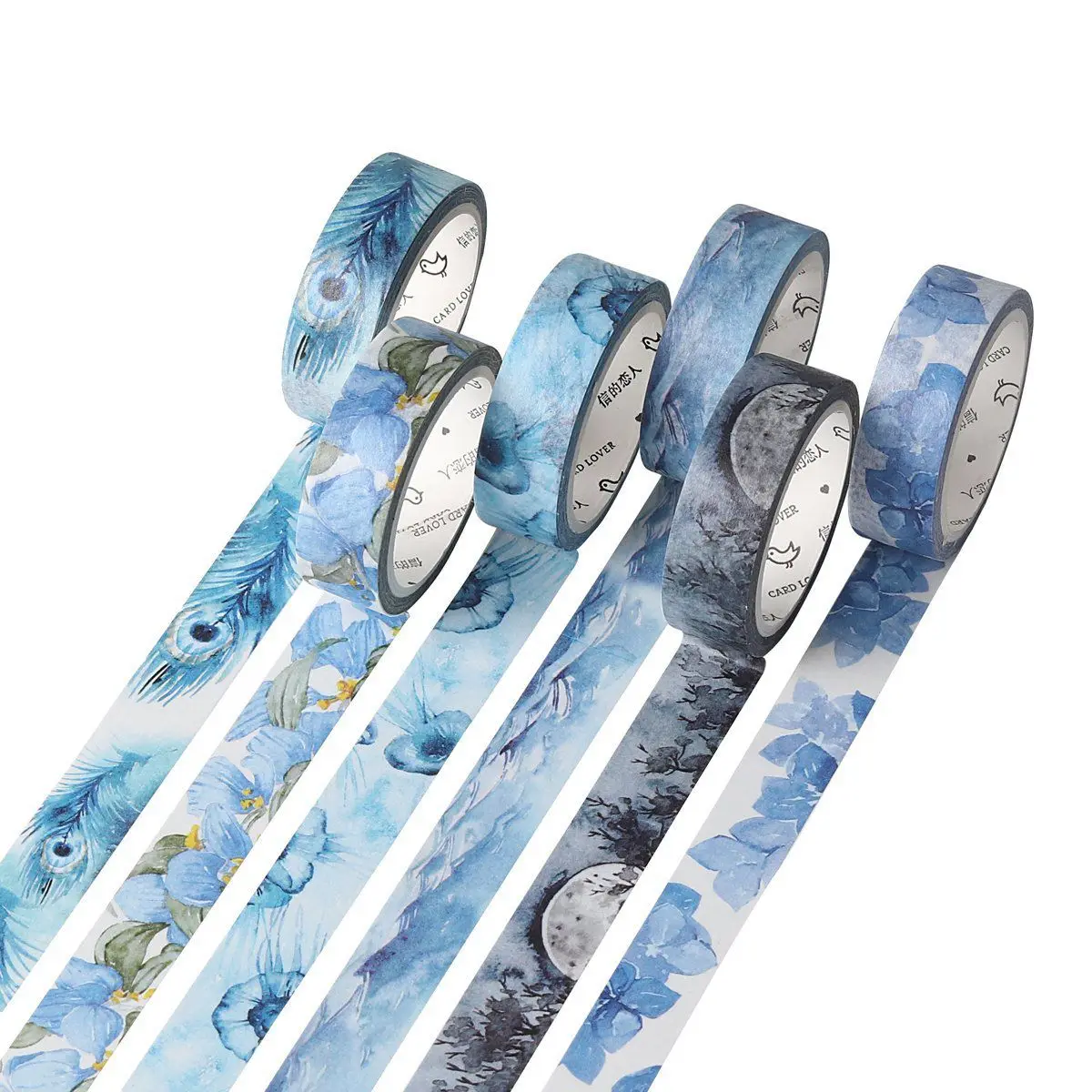 Season Watercolor Series Decorative Washi Tape DIY Scrapbooking Masking Tape School Office Supply - Summer - Cool Blue 
Season Watercolor Series Decorative Washi Tape DIY Scrapbooking Masking Tape School Office Supply - Summer - Cool Blue