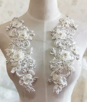Gorgeous Rhinestone Crystal Applique Pair With 3D Flowers For Bridal Accessories Wedding Dress Sash Haute Couture Costume
Gorgeous Rhinestone Crystal Applique Pair With 3D Flowers For Bridal Accessories Wedding Dress Sash Haute Couture Costume