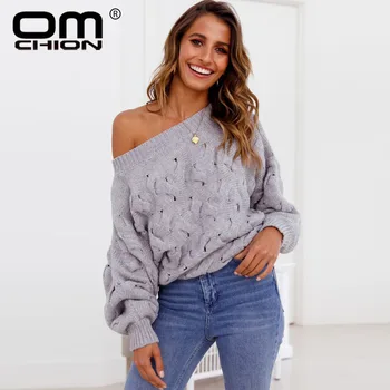 OMCHION Pull Femme 2018 Winter Korean Slash Neck Sexy Women Sweater Casual Loose Twist Off Shoulder Pullover Knit Jumper LMM229
OMCHION Pull Femme 2018 Winter Korean Slash Neck Sexy Women Sweater Casual Loose Twist Off Shoulder Pullover Knit Jumper LMM229