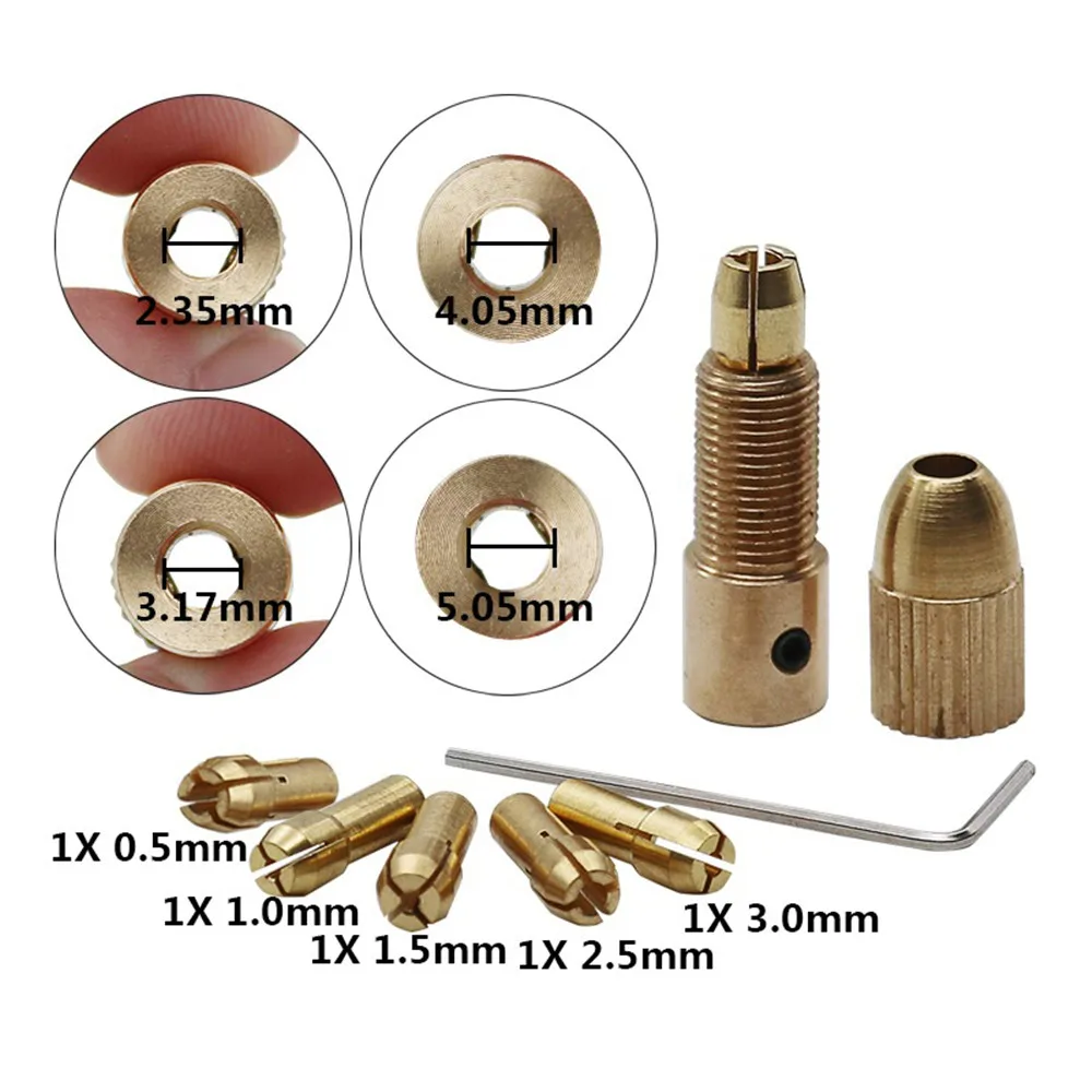 2/2.35/3.17/4.05/5.05 mm Electric Motor Shaft Mini Drill Chuck Fixture 0.3mm-3.0mm Small To Drill Bit Micro Chuck Fixing Device
2/2.35/3.17/4.05/5.05 mm Electric Motor Shaft Mini Drill Chuck Fixture 0.3mm-3.0mm Small To Drill Bit Micro Chuck Fixing Device