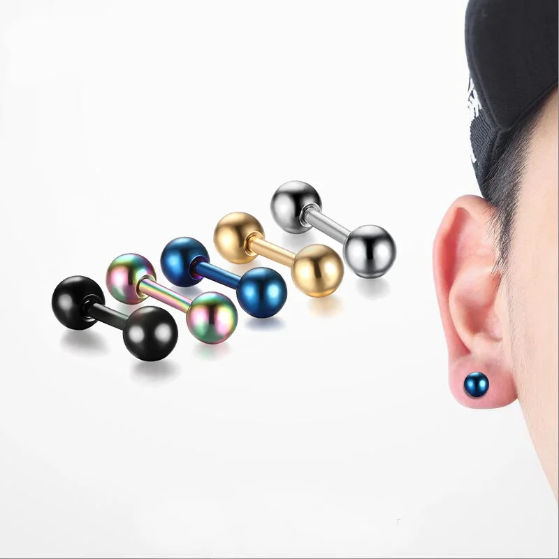 4MM Barbell Ball Screw Stud Earrings for Men Women Stainless Steel Cartilage Helix Ear Piercing Ear Plugs Pendientes Brincos
4MM Barbell Ball Screw Stud Earrings for Men Women Stainless Steel Cartilage Helix Ear Piercing Ear Plugs Pendientes Brincos