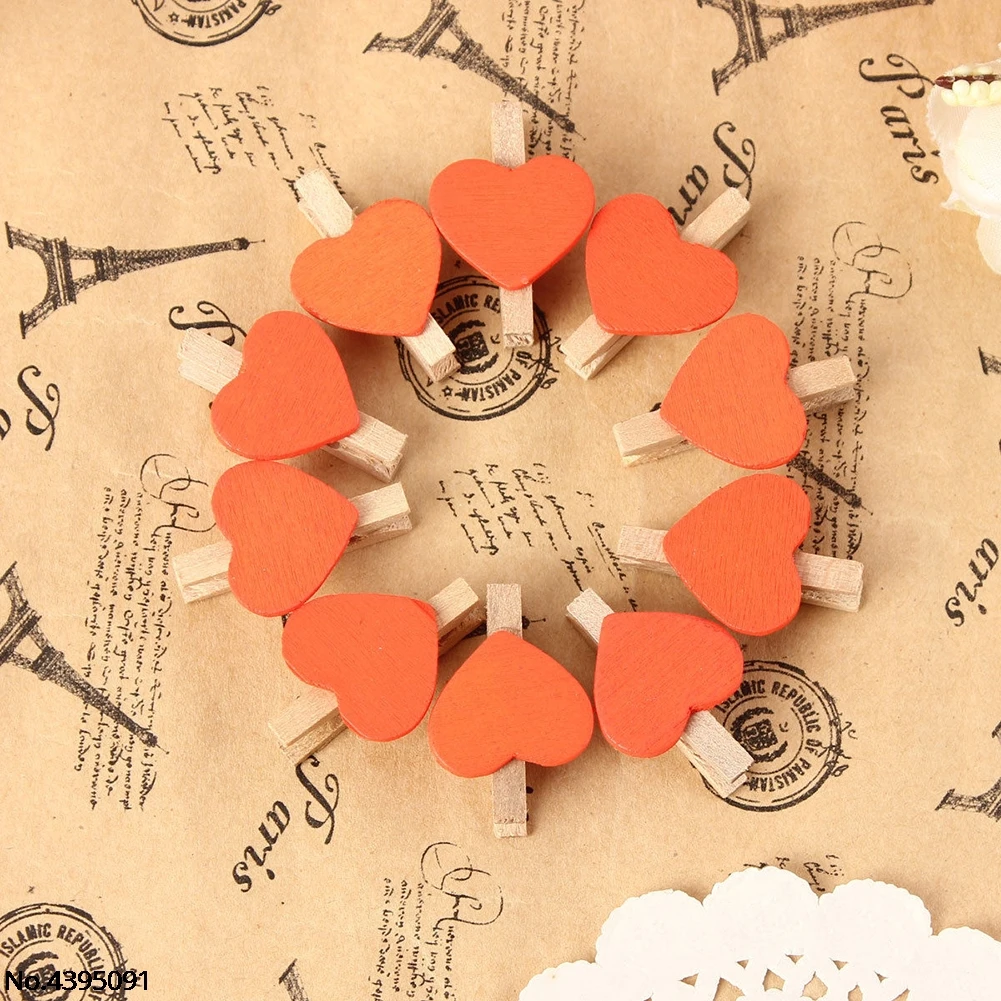 10Pcs Mini Hearts Wooden Pegs Clips Photo Craft Wedding Party Decor Decoration halloween or christmas gift
10Pcs Mini Hearts Wooden Pegs Clips Photo Craft Wedding Party Decor Decoration halloween or christmas gift