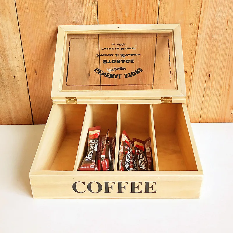 Wooden Coffee Tea Bag Storage Box Wood Cutlery Case Organizer Packet Grid Container Desktop Tea Boxes Gift Case
Wooden Coffee Tea Bag Storage Box Wood Cutlery Case Organizer Packet Grid Container Desktop Tea Boxes Gift Case