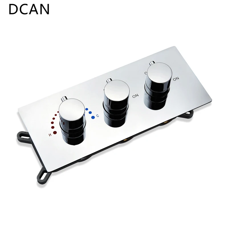 

DCAN Two Functions Bathroom Bath Shower Faucet Mixer Valve Wall Mounted Bathtub Faucets Thermostatic Shower Faucets Mixing Valve