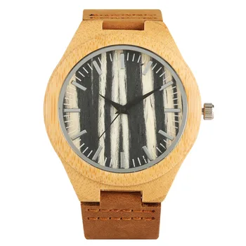 Bamboo Watch Leather Strap Causal Type Quartz Wooden Wristwatch With Pin Buckle For Men And Women Relogios Masculino 
Bamboo Watch Leather Strap Causal Type Quartz Wooden Wristwatch With Pin Buckle For Men And Women Relogios Masculino
