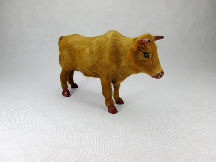 

Simulation cattle polyethylene&furs cattle model funny gift about 23cmx7cmx16cm