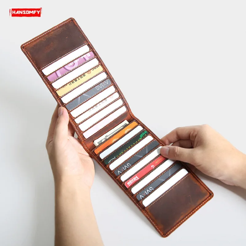 New Unisex multi-card 20 card slots package men's retro genuine leather long wallet crazy horse leather women card holder wallet
New Unisex multi-card 20 card slots package men's retro genuine leather long wallet crazy horse leather women card holder wallet