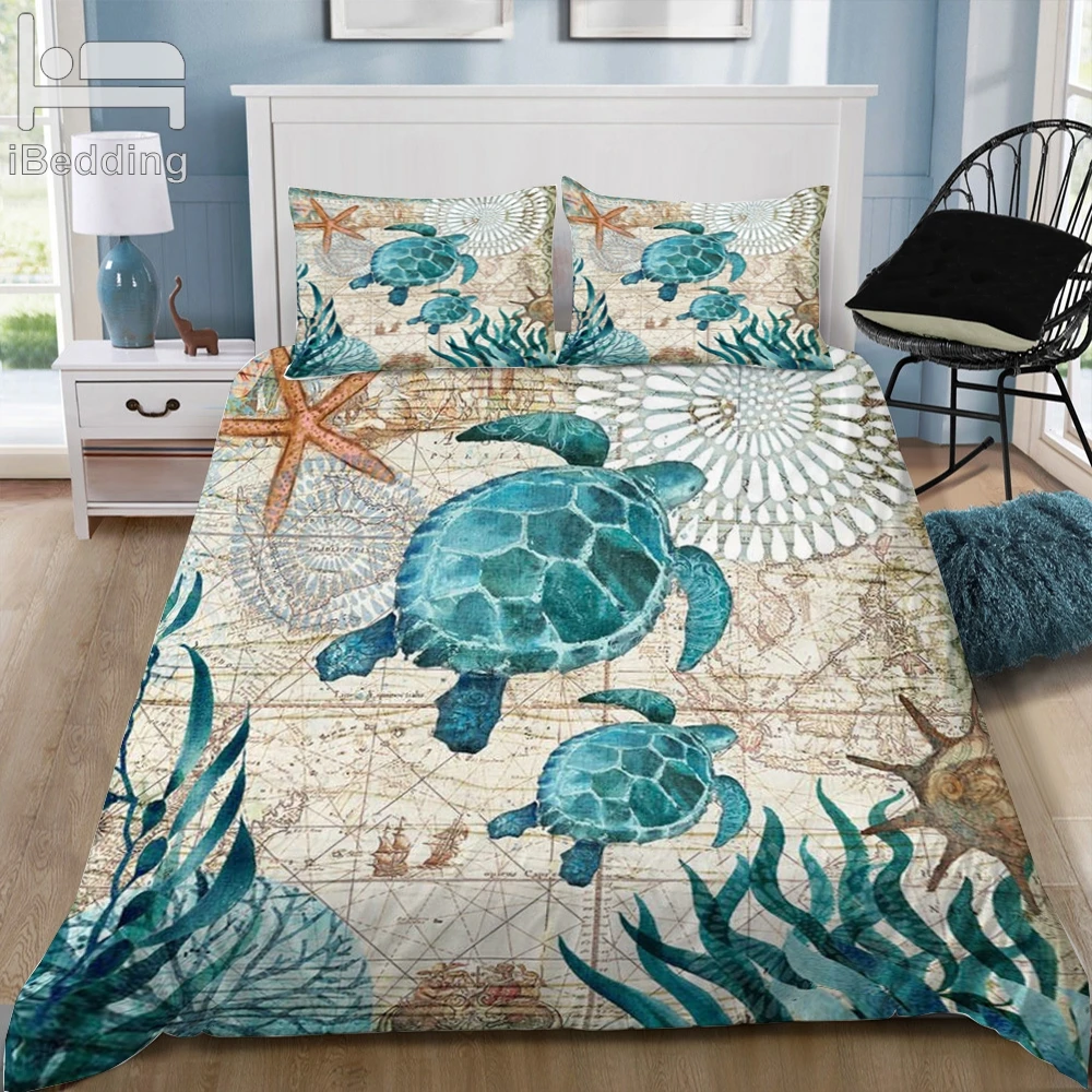 New Marine Animals Sea Turtle 3D Bedding Set Printed Duvet Cover Set Queen King Twin Size
New Marine Animals Sea Turtle 3D Bedding Set Printed Duvet Cover Set Queen King Twin Size