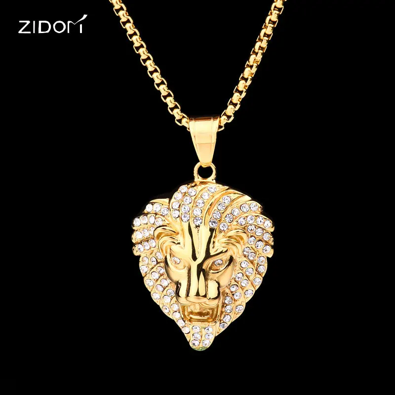 2018 New Men Hiphop iced out lion head pendant necklaces Stainless Steel High quality fashion Animal necklace male jewelry gifts
2018 New Men Hiphop iced out lion head pendant necklaces Stainless Steel High quality fashion Animal necklace male jewelry gifts