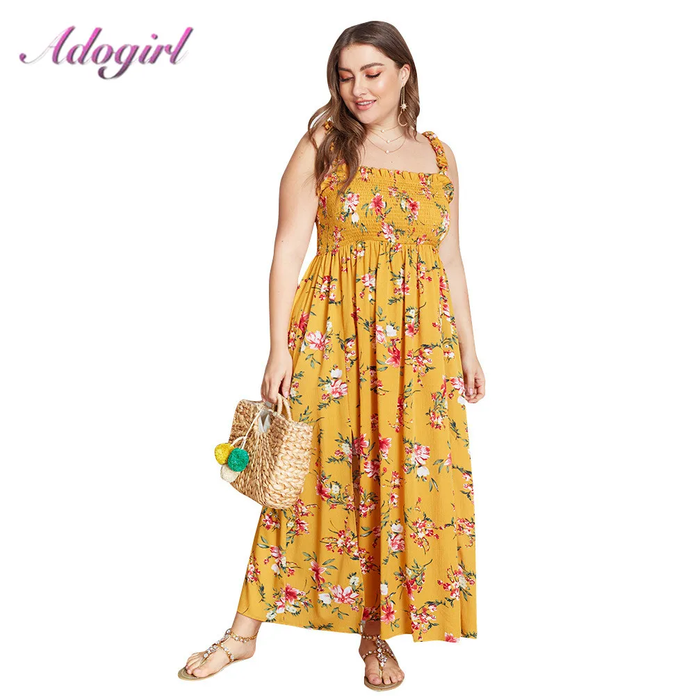 Women Sundress Plus Size S-4XL Dress Elegant Floral Print Spaghetti Strap Boho Beach Long Dress Casual Holiday Party Vestidos
Women Sundress Plus Size S-4XL Dress Elegant Floral Print Spaghetti Strap Boho Beach Long Dress Casual Holiday Party Vestidos