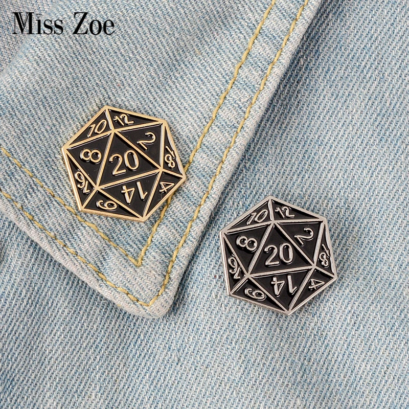 Gold Silver Twenty sided dice Dungeons & Dragons Enamel pin brooches Bag Clothes Lapel Pin Button Badge DnD Jewelry Gift fans
Gold Silver Twenty sided dice Dungeons & Dragons Enamel pin brooches Bag Clothes Lapel Pin Button Badge DnD Jewelry Gift fans