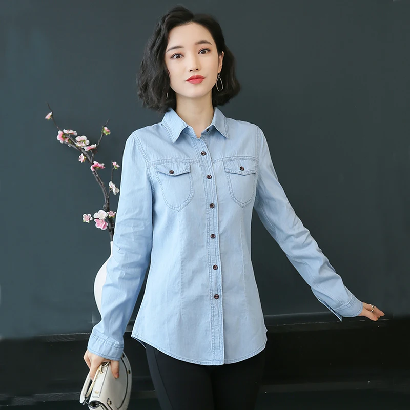 Orwindny New Blue Turn-Down Collar Women Blouse And Shirts Camisas Mujer Plus Size Female Blouses Tops Jean Jackets
Orwindny New Blue Turn-Down Collar Women Blouse And Shirts Camisas Mujer Plus Size Female Blouses Tops Jean Jackets