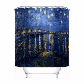 Custom Van Gogh Terrasse Des Cafes Waterproof Shower Curtain Home Bath Bathroom s Hooks Polyester Fabric Multi Sizes180509-62
Custom Van Gogh Terrasse Des Cafes Waterproof Shower Curtain Home Bath Bathroom s Hooks Polyester Fabric Multi Sizes180509-62