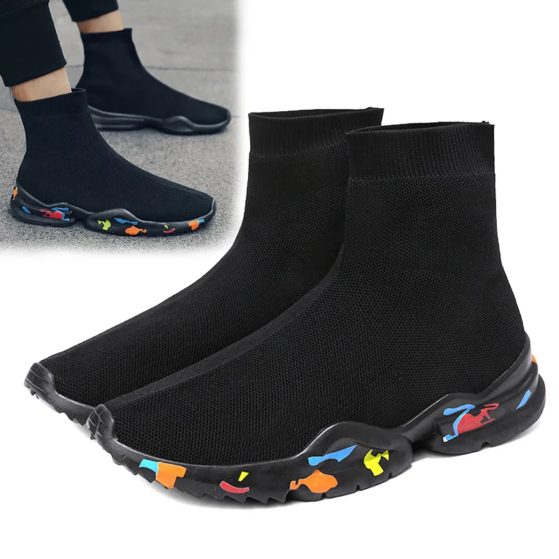 New Arrival Sneakers Knit Upper Breathable Sport Shoes Sock Boots High Top for Men Running XR-Hot
New Arrival Sneakers Knit Upper Breathable Sport Shoes Sock Boots High Top for Men Running XR-Hot
