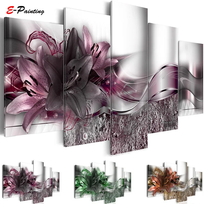 Modern Painting Canvas 5 Pieces Fashion Wall Art Lily Flower Home Decoration Picture Living Room Home Decor No Framed 
Modern Painting Canvas 5 Pieces Fashion Wall Art Lily Flower Home Decoration Picture Living Room Home Decor No Framed