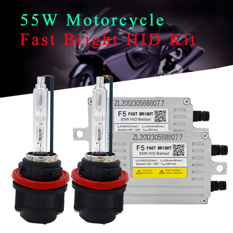 12V 55W спрятанный комплект для двигателя HS5 Hi/Lo Биксеноновая HID Лампа 6000K Быстрый