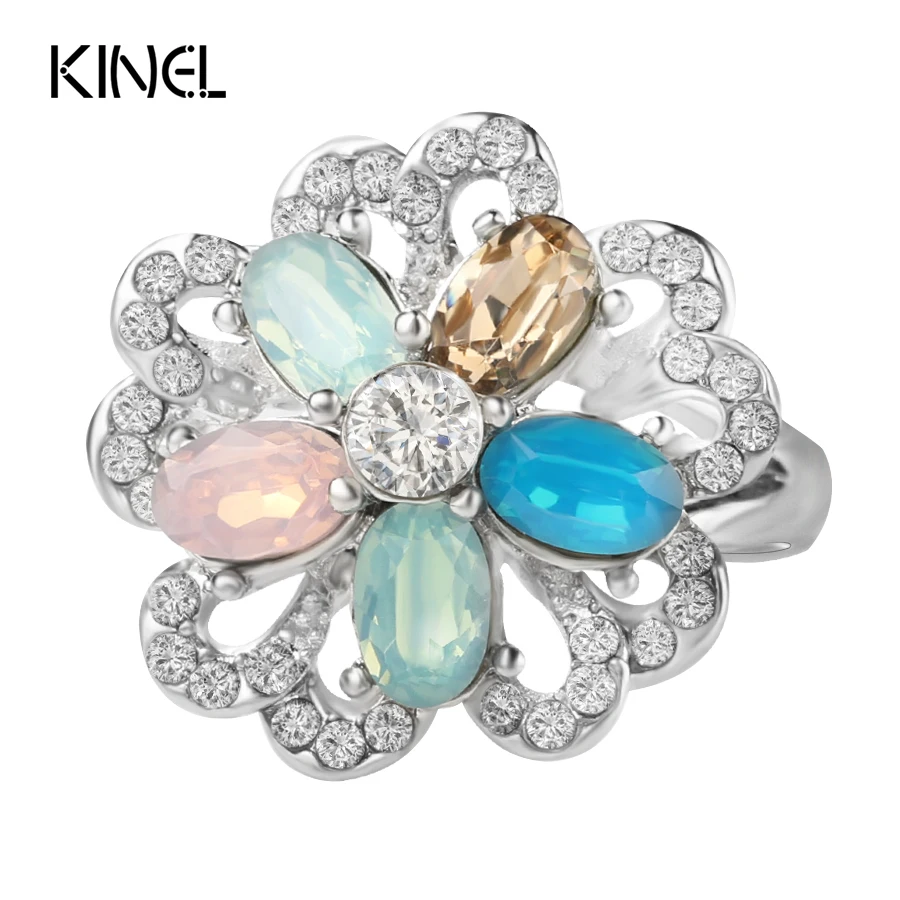 2016 New Fashion Crystal Flower Rings For Women Color Silver Mosaic AAA Opal Resin Bridesmaid Vintage Jewelry Free Shipping
2016 New Fashion Crystal Flower Rings For Women Color Silver Mosaic AAA Opal Resin Bridesmaid Vintage Jewelry Free Shipping