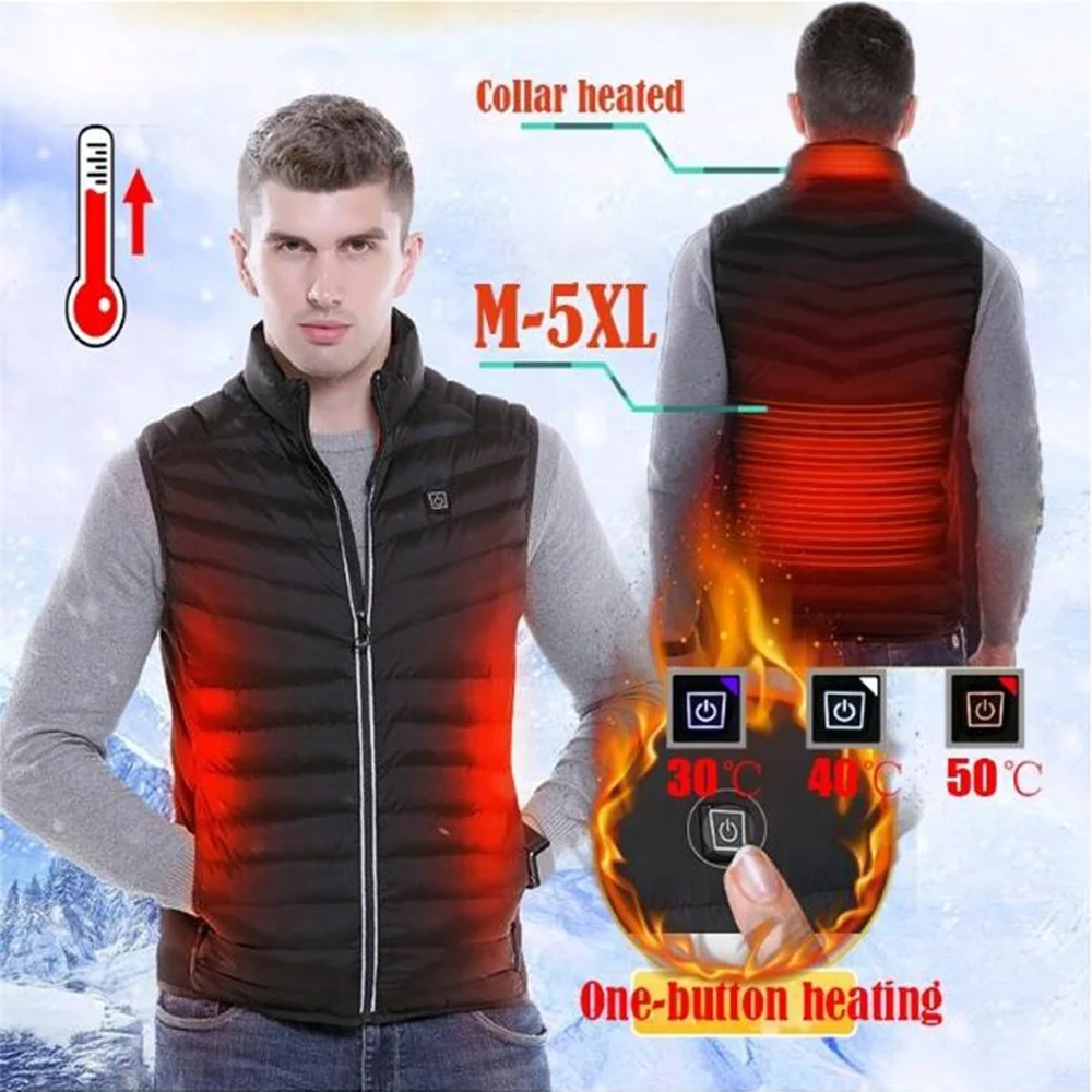 Newest Intelligent Electric Battery Heated Heating Vest Warm Up Zipper Sleeveless Jacket Wind Resistant Vests M-5XL
Newest Intelligent Electric Battery Heated Heating Vest Warm Up Zipper Sleeveless Jacket Wind Resistant Vests M-5XL
