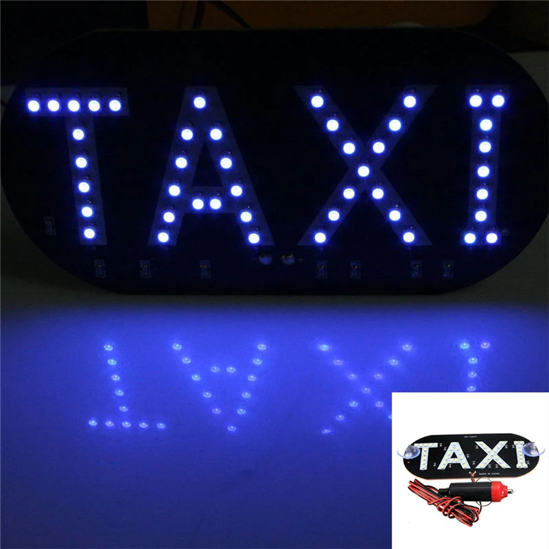 Newest 12V Auto Inside Windscreen Roof Top 45LED Taxi Cab Sign Light Lamp Blue